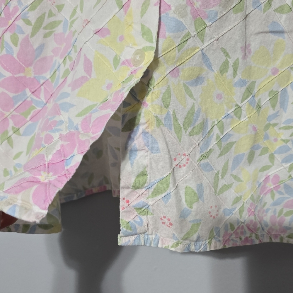 Source Unknown Women's Floral Button Down Shirt - Pink, Yellow, Green - Picture 5 of 8